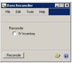 reconcile inventory dynamics gp