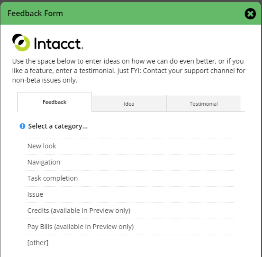 Intacct Auction UI